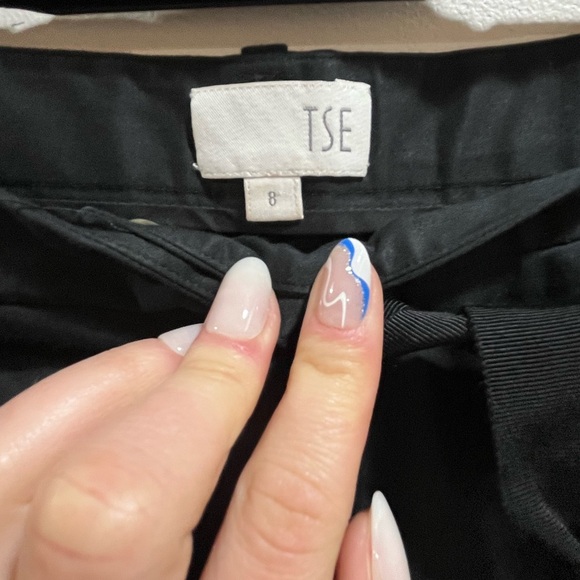 TSE Black Cropped Straight-Leg Pants Women’s size 8 - Picture 2 of 3